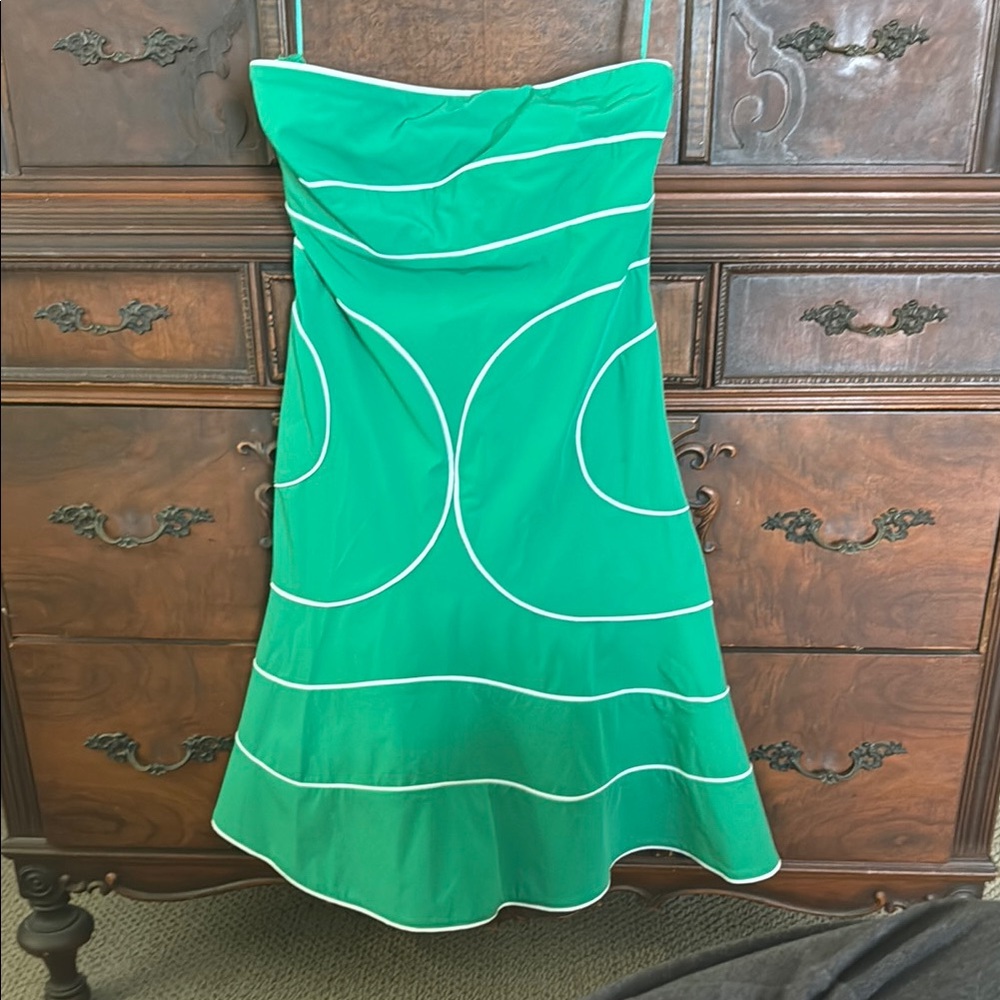 Green Strapless Dress/ NWT